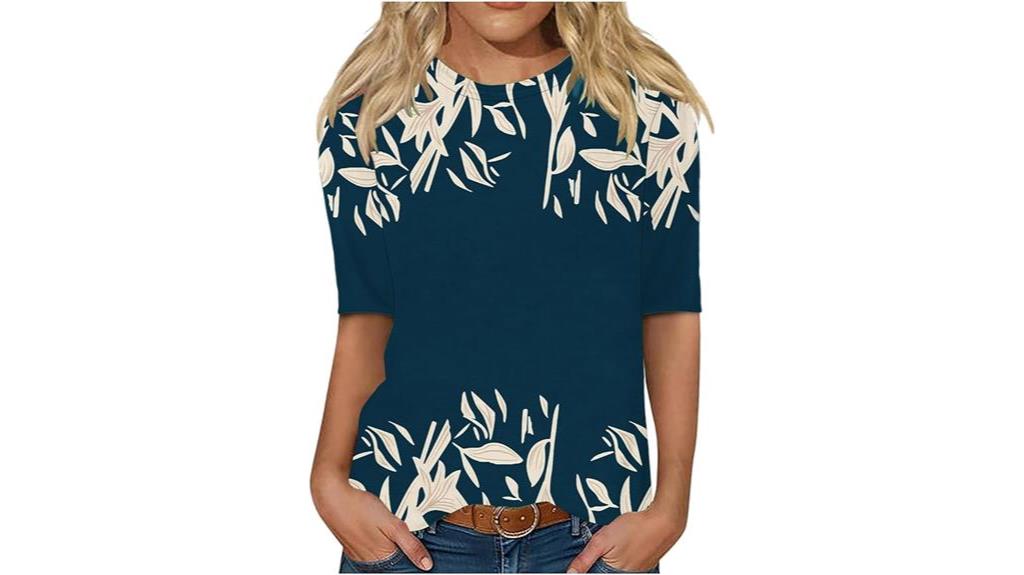 stylish elbow length sleeve tops