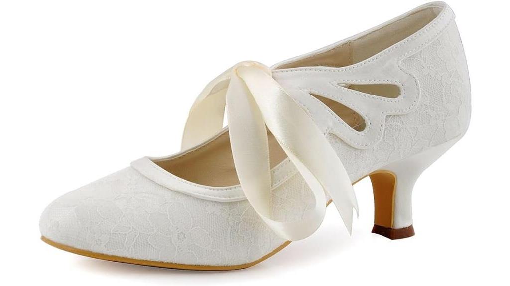 stylish lace bridal footwear