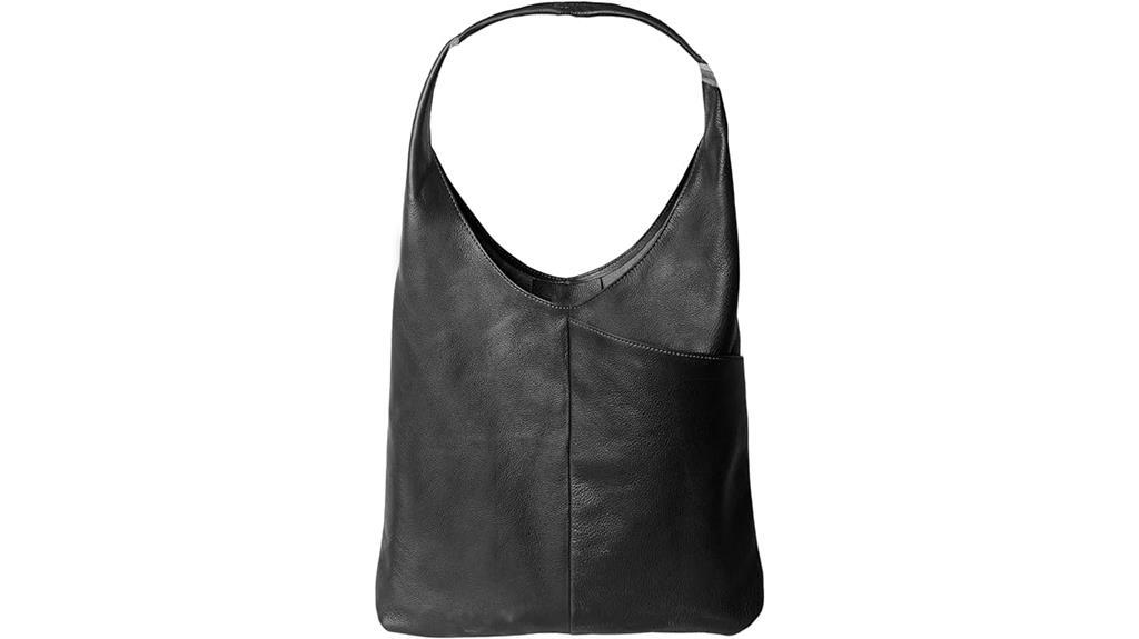 stylish leather tote bag
