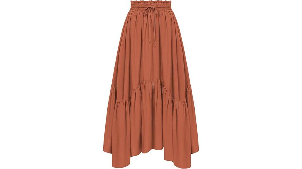 stylish scarlet maxi skirt