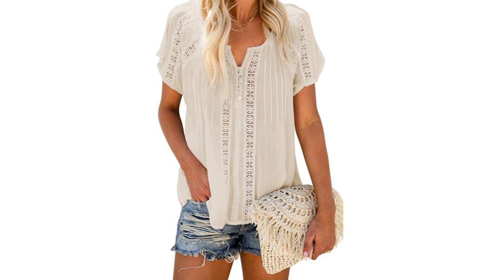 stylish v neck lace top