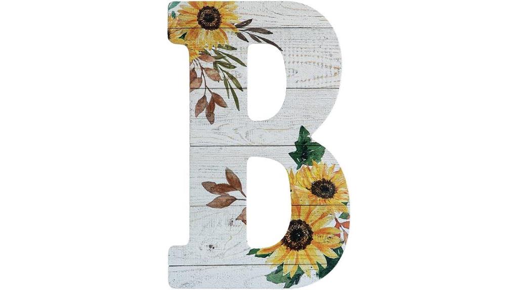 sunflower wall decor letters