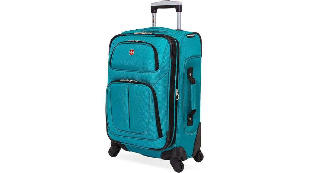 teal swissgear carry on luggage