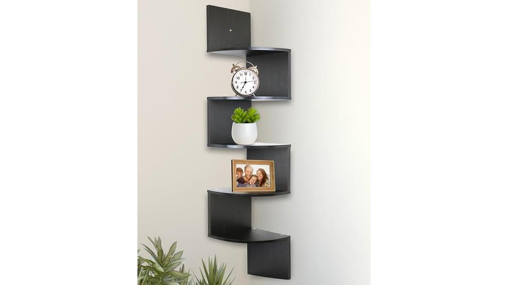 tiered wall shelves storage