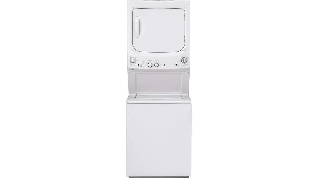unitized washer dryer with steel basket