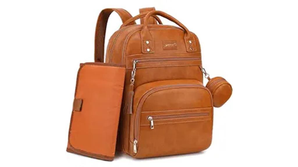 vegan leather diaper backpack