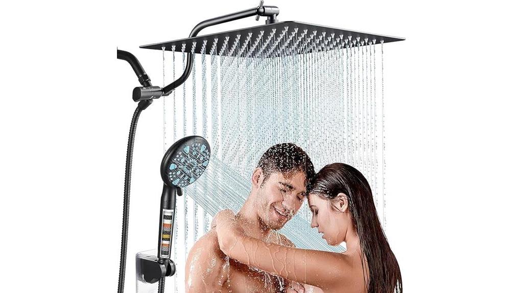 versatile metal rain shower