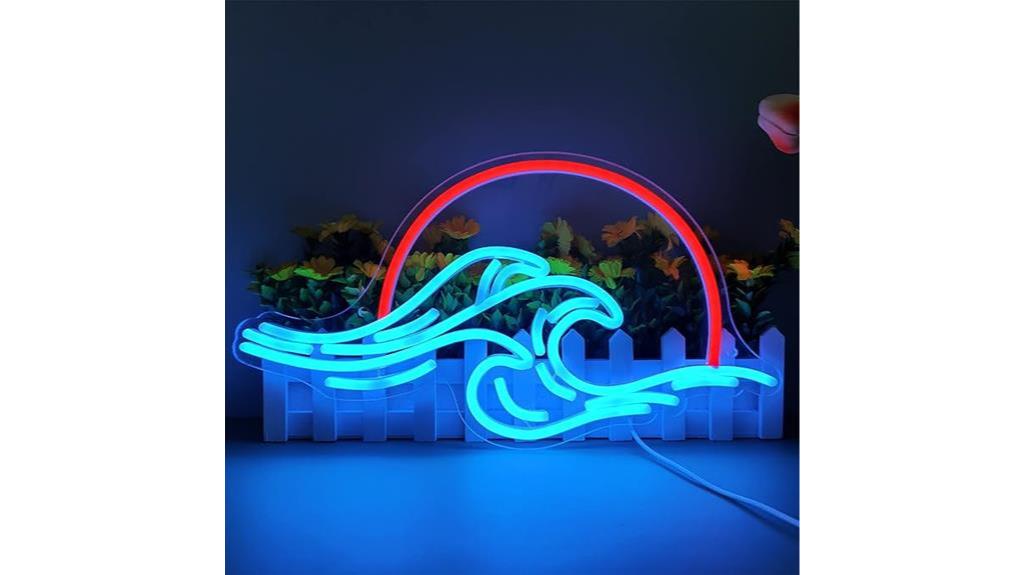 vibrant neon sign decor