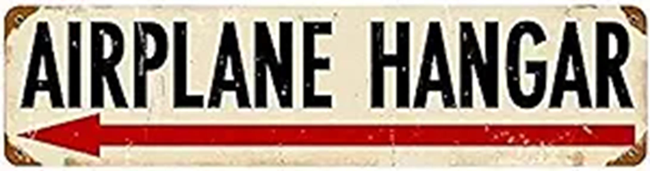 vintage airplane hangar sign