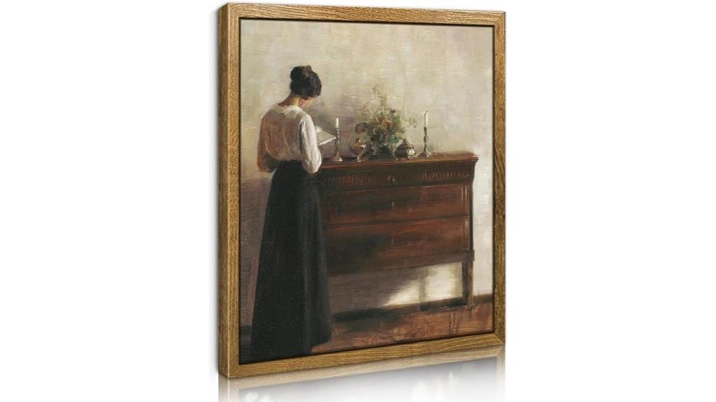 vintage framed woman portrait