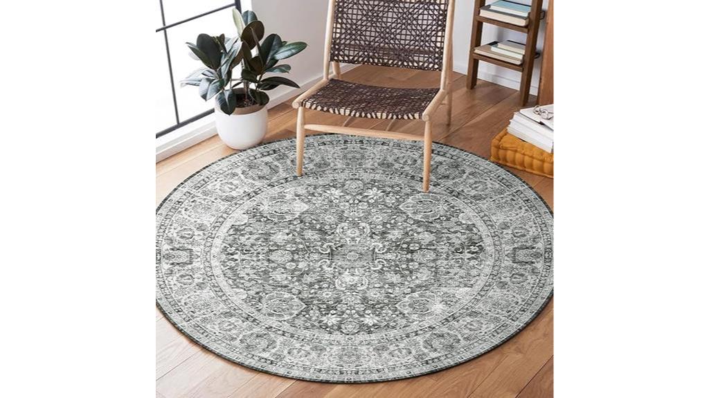 vintage grey boho rug