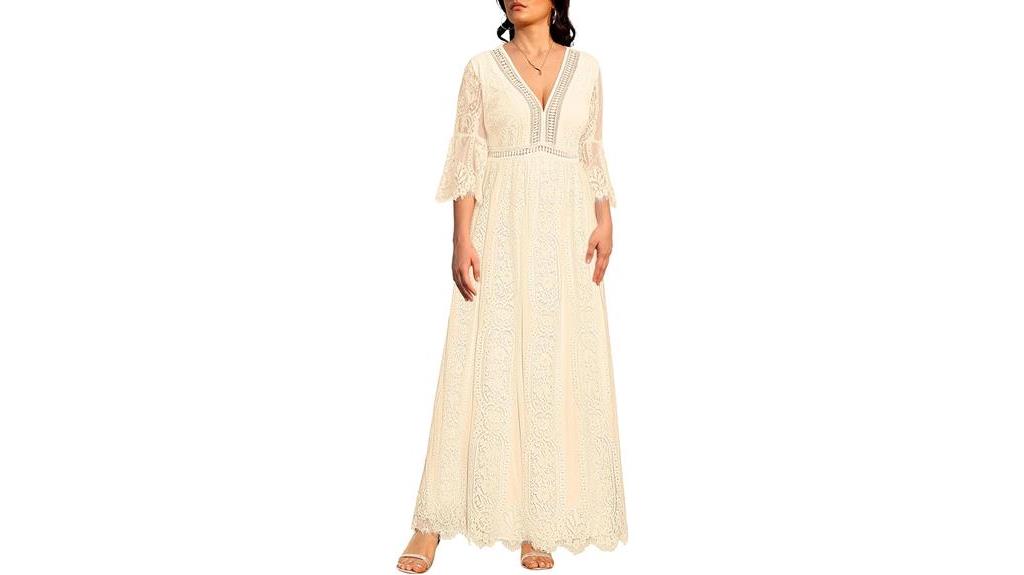 vintage inspired lace wedding dress
