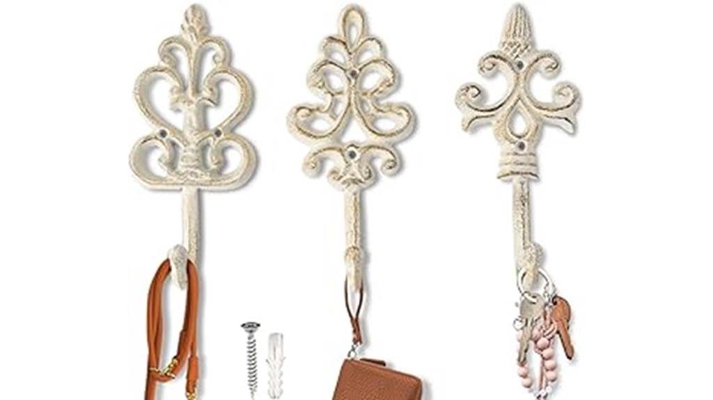 vintage inspired wall hook set