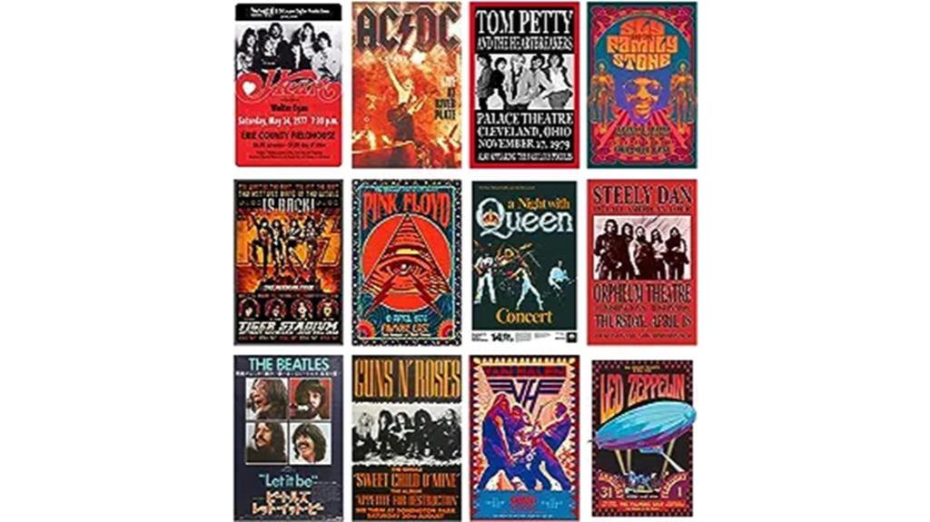 vintage rock band posters