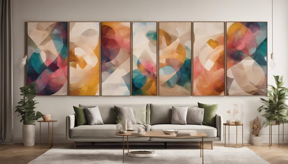 wall decor behind couch
