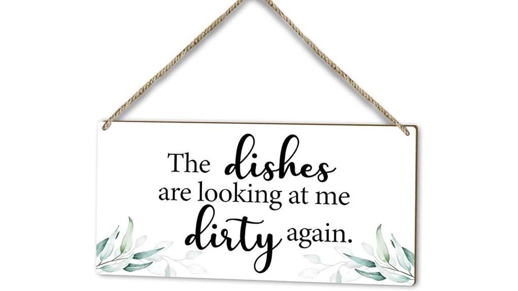 whimsical kitchen sign decor
