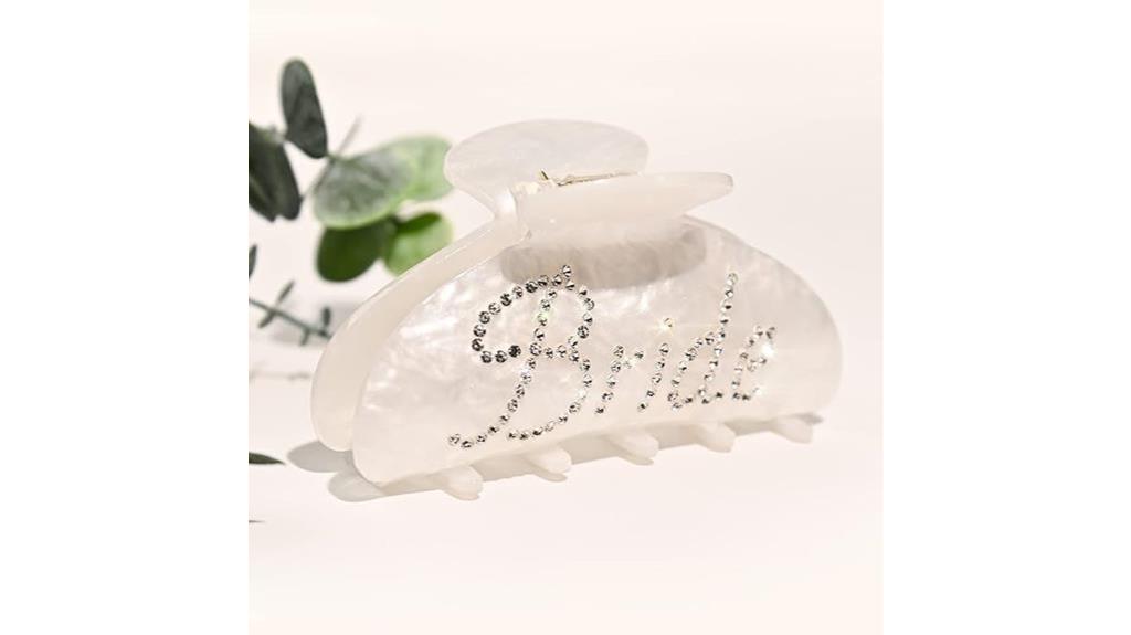 white acrylic banana clip