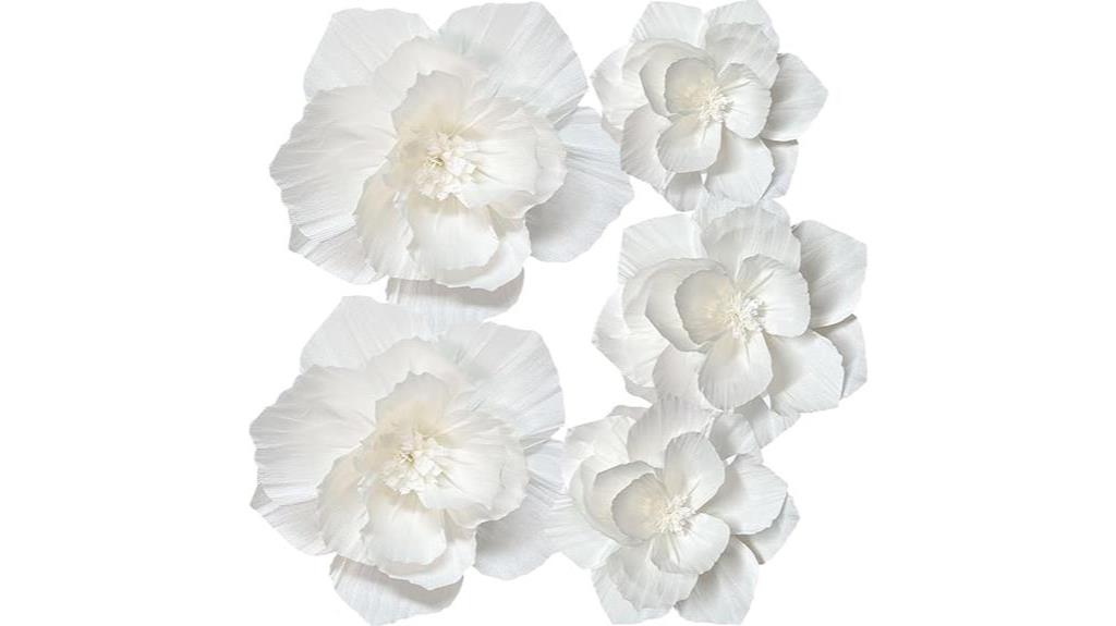 white paper artificial flowers