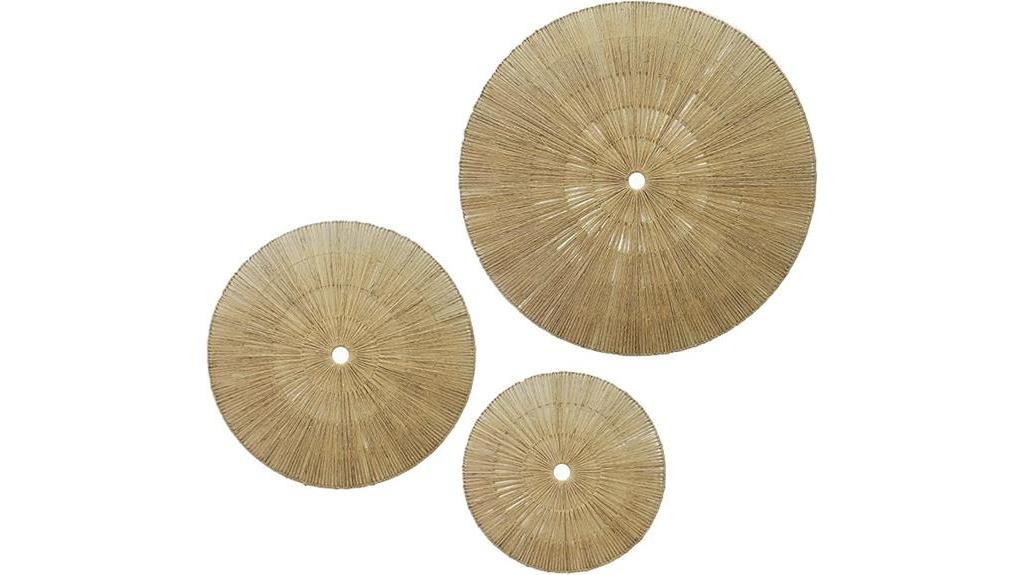 wicker wall decor set