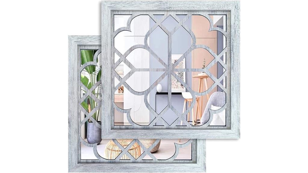 wocred square wall mirror