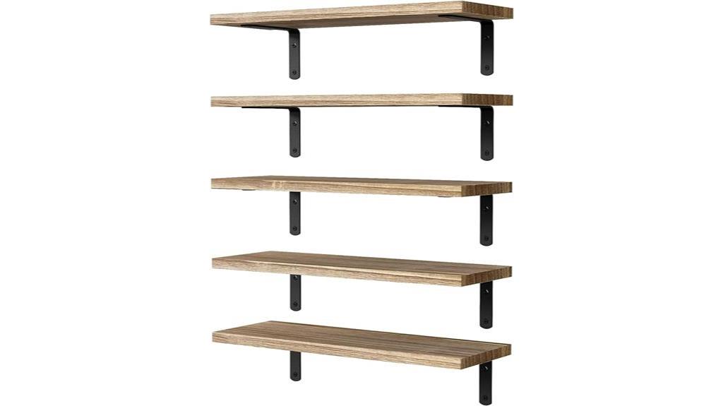 wood floating shelves decor