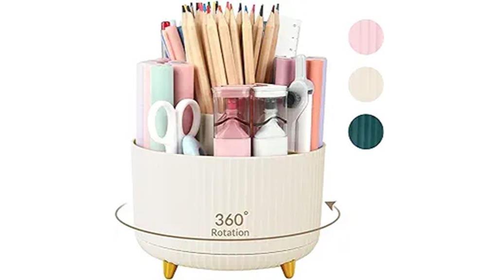 360 degree rotating desk organizer