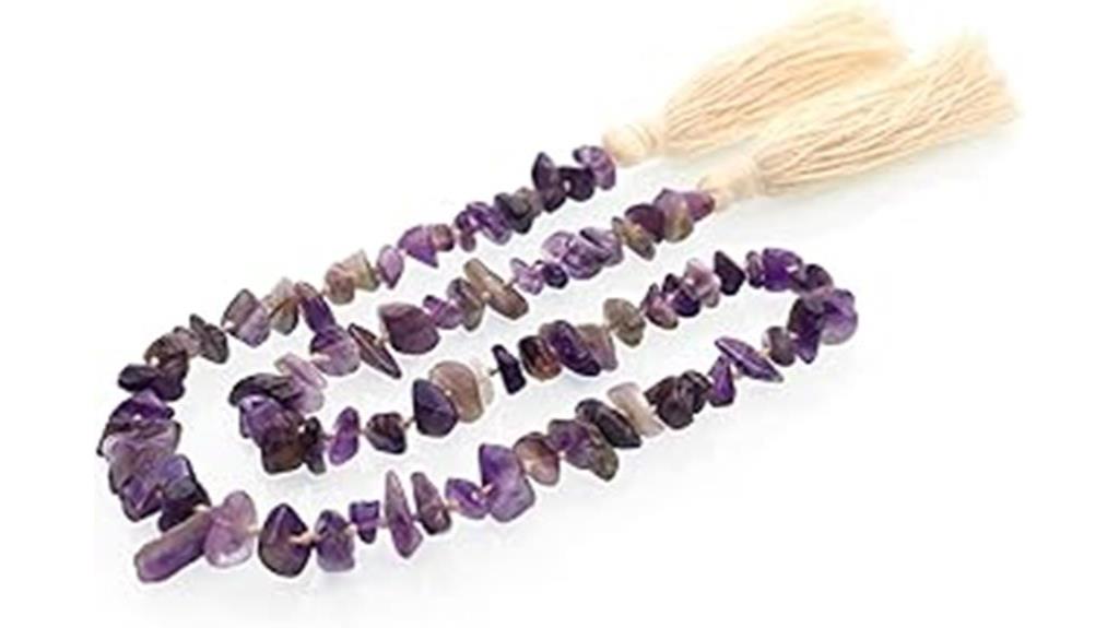 amethyst bead tassel garland