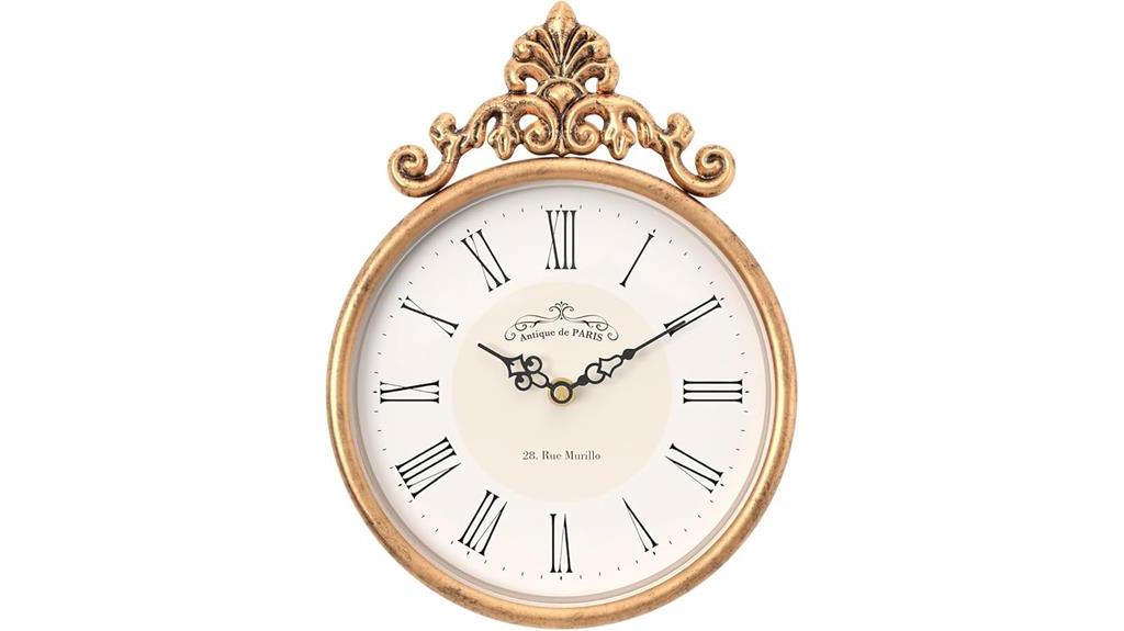 antique gold wall clock