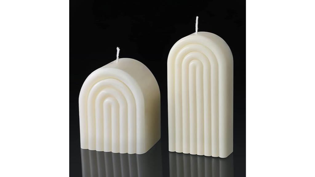 arch shaped scented candles