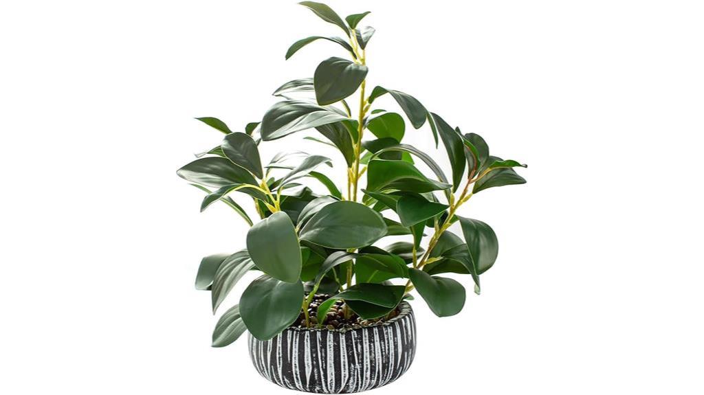 artificial succulents in planter