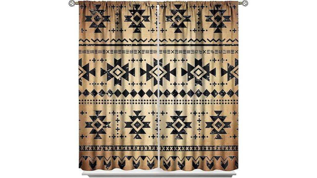 aztec tribal blackout curtains