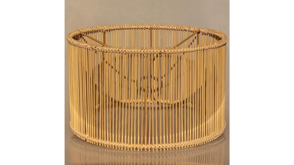 bamboo rattan drum shade