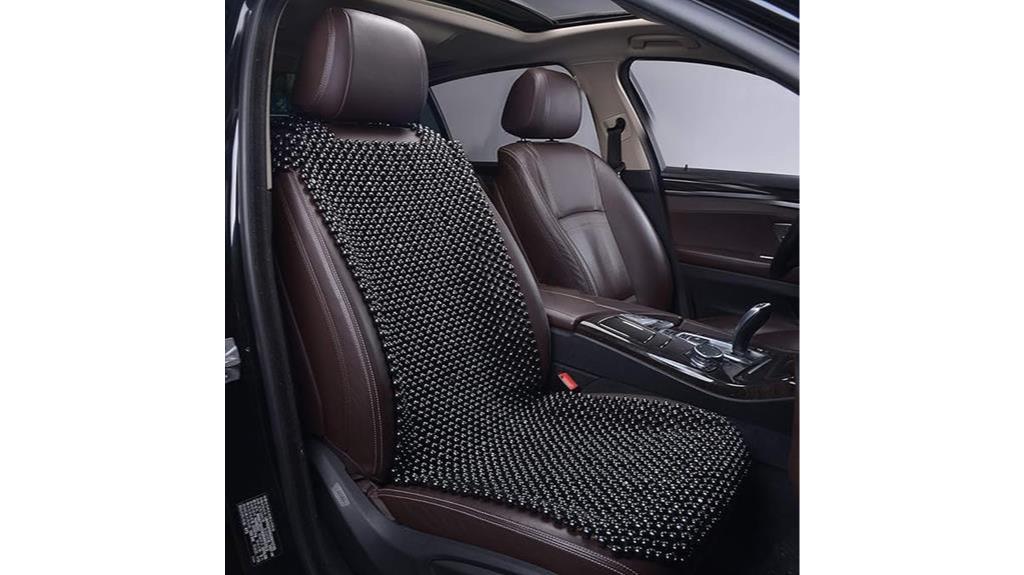 black beaded car seat