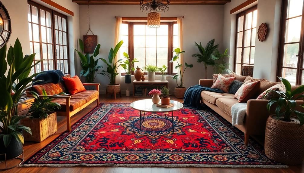 bohemian area rugs selection