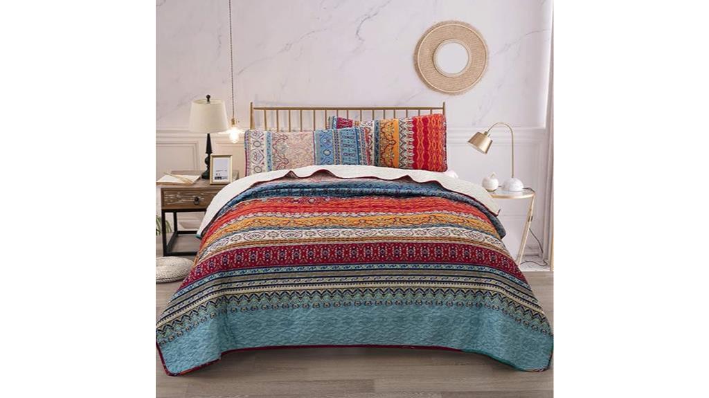 bohemian king quilt set