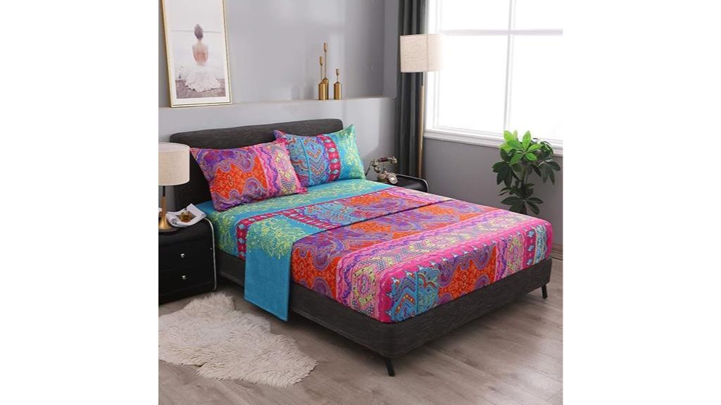 bohemian queen bedding set