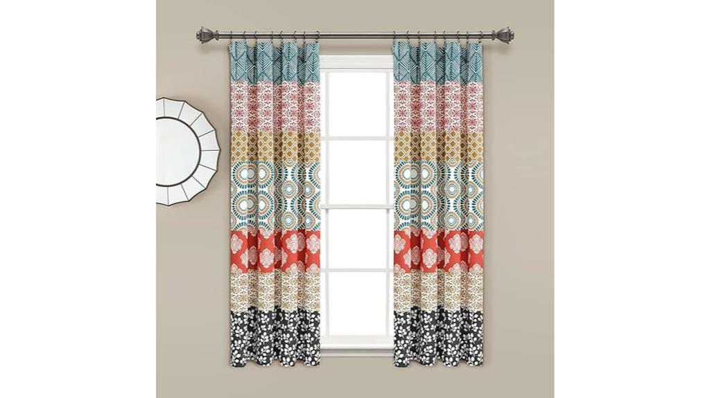 bohemian stripe curtain panels