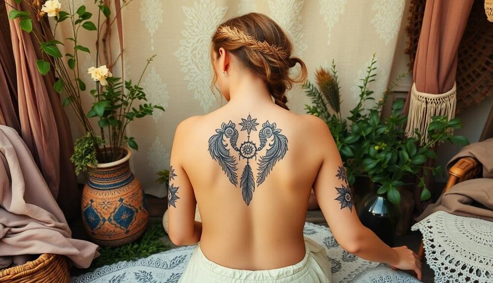 bohemian style tattoo inspiration