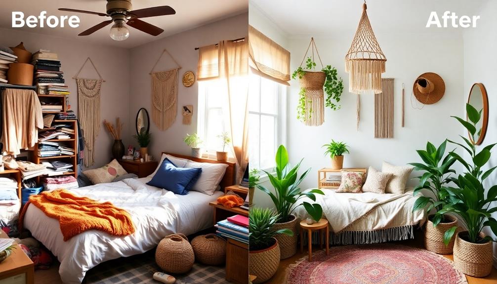 boho bedroom transformation journey