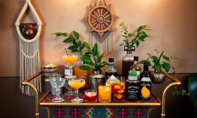 boho chic bar cart design