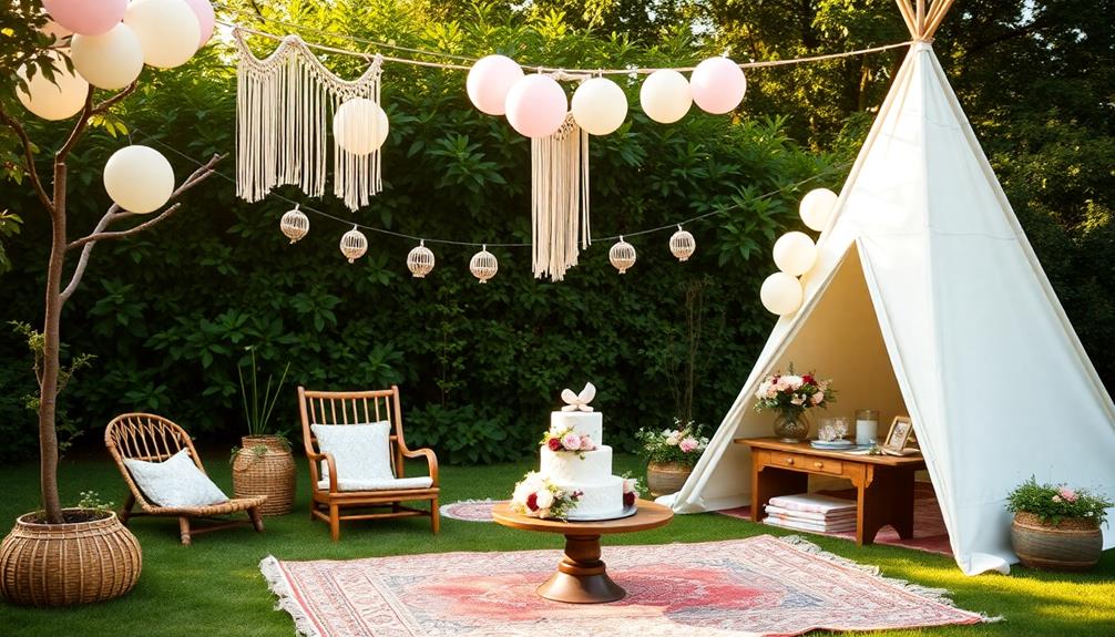 boho chic gender reveal planning