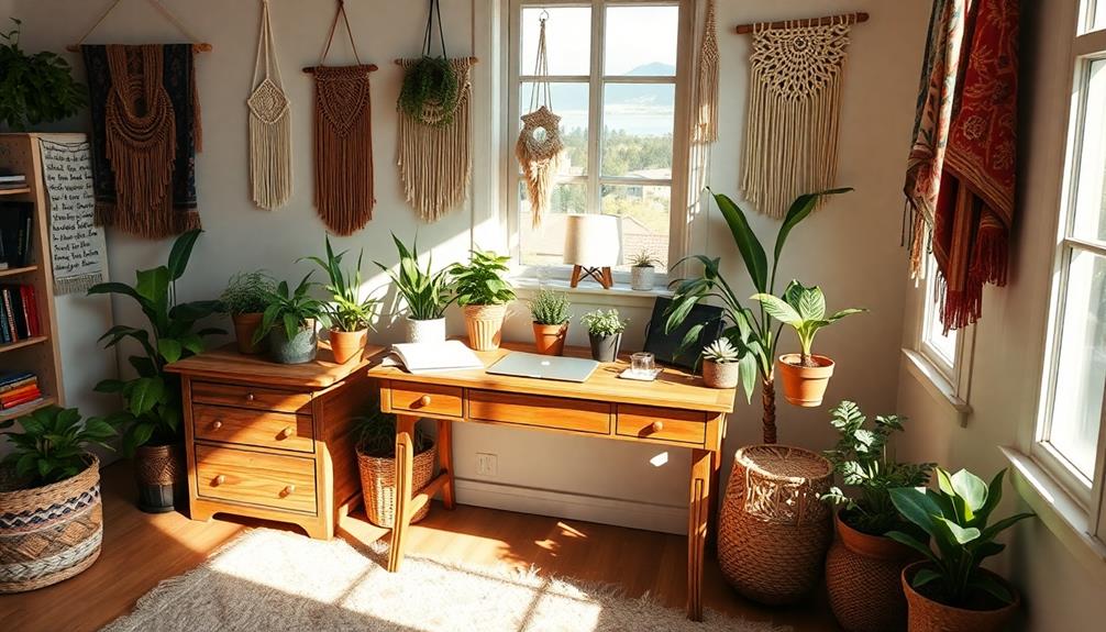 boho chic workspace design guide