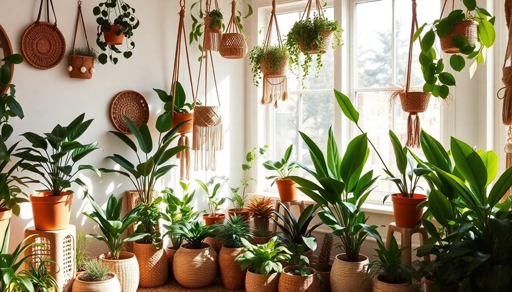 boho decor indoor plant selection