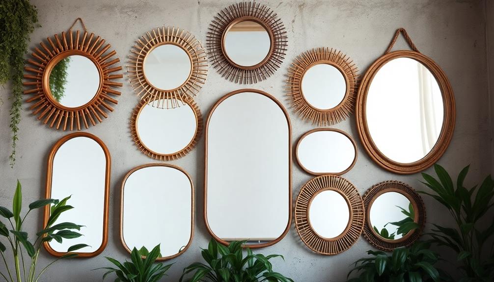 boho decorative mirror selection