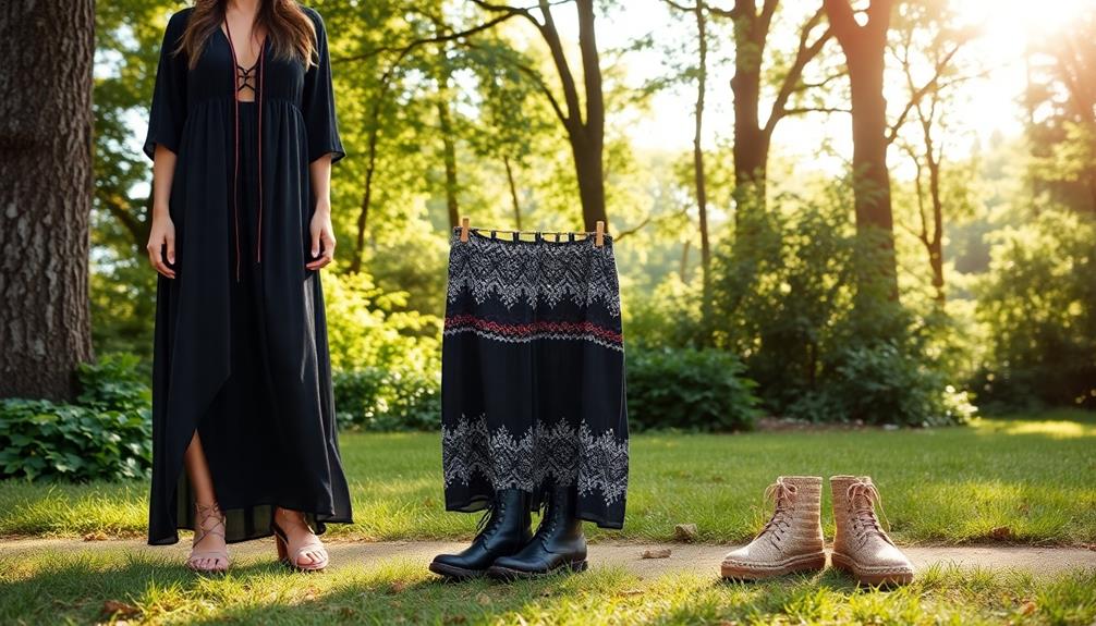 boho dress footwear choices