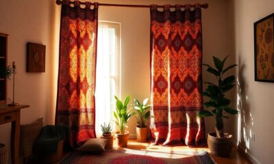 boho ethnic print curtains