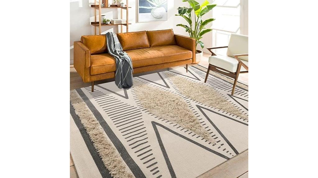 boho geometric area rug