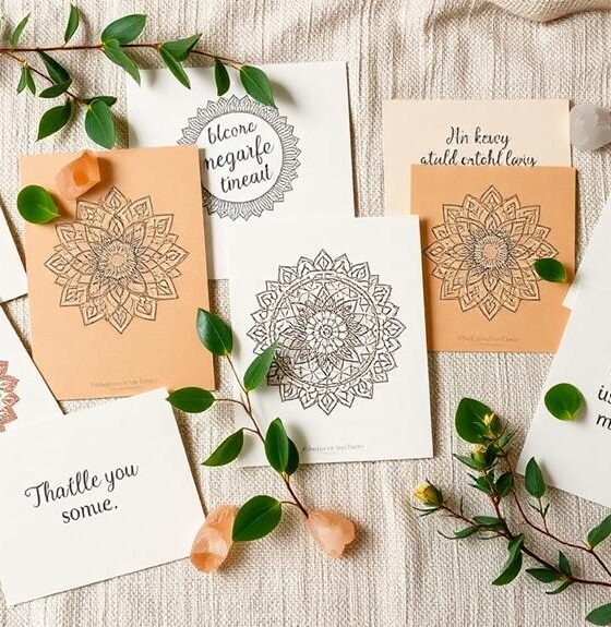 boho inspired affirmation cards creation