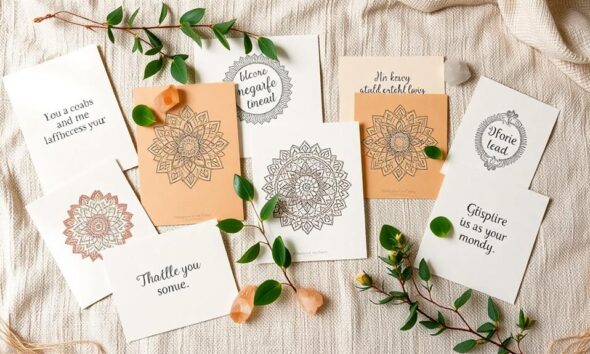 boho inspired affirmation cards creation