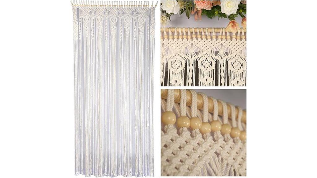 boho macrame beaded curtains